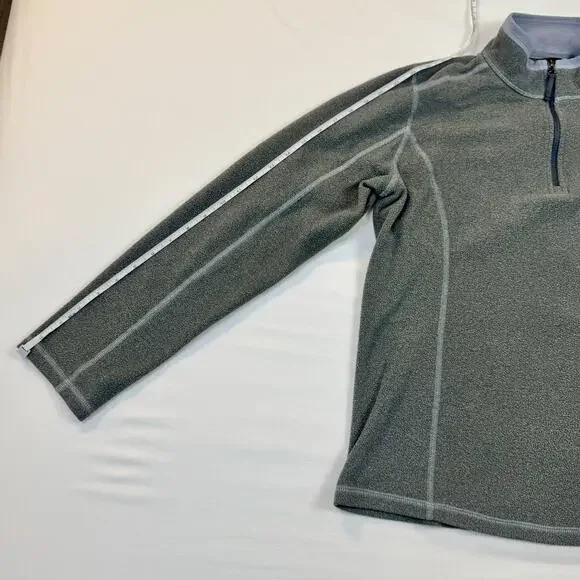 North Face TNF Gray Quarter Zip Fleece Pullover Women's Large Outdoor Gorpcore - Picture 5 of 13